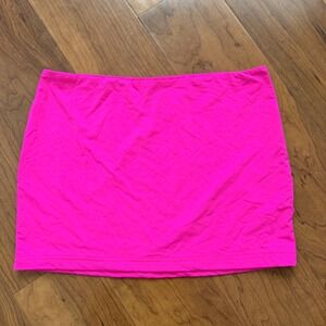 White Fox Neon Pink Micro Mini Skirt Bodycon Stretchy Size Small Clubwear